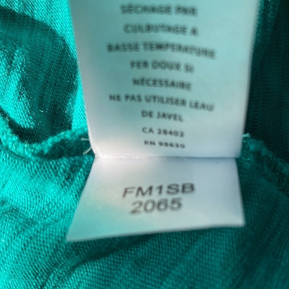 Anthropologie's Lillla P Caribbean Green Asymmetrical Hem Dress w Side Tie XS - Picture 7 of 10